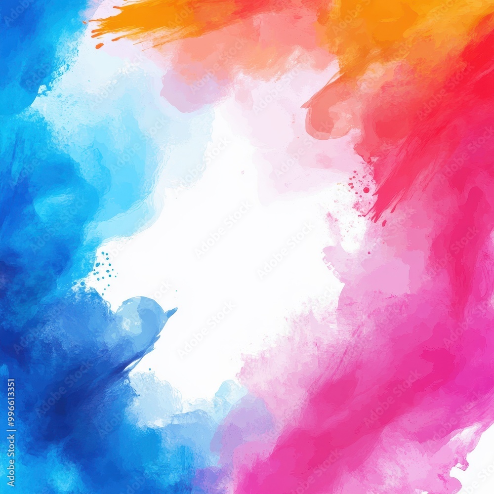 Obraz premium Vibrant Abstract Watercolor Background Design