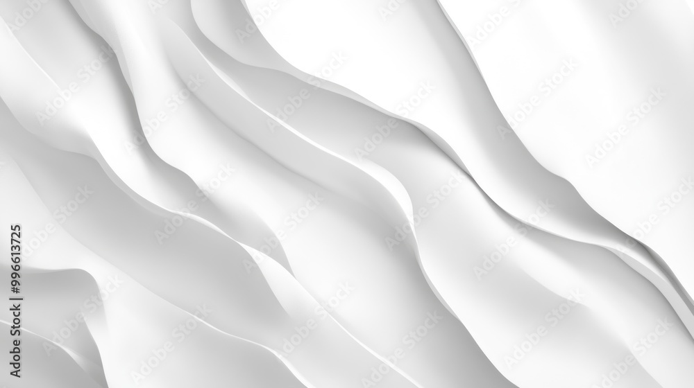Naklejka premium Abstract White Curved Lines Pattern