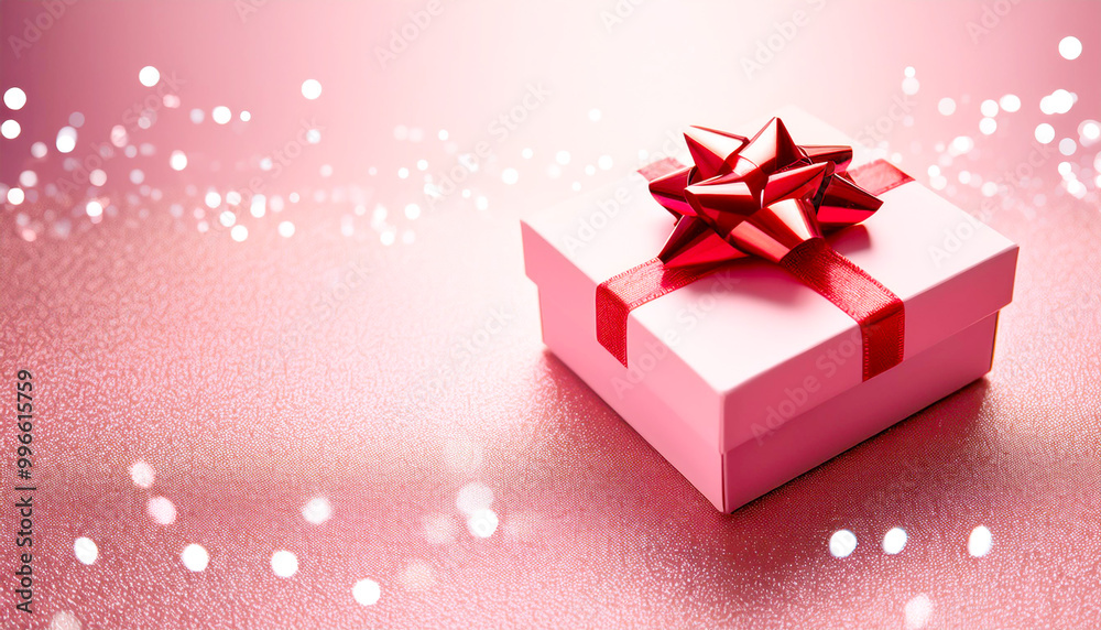 Rosa Geschenk verpackt Rosa Geschenk verpackt