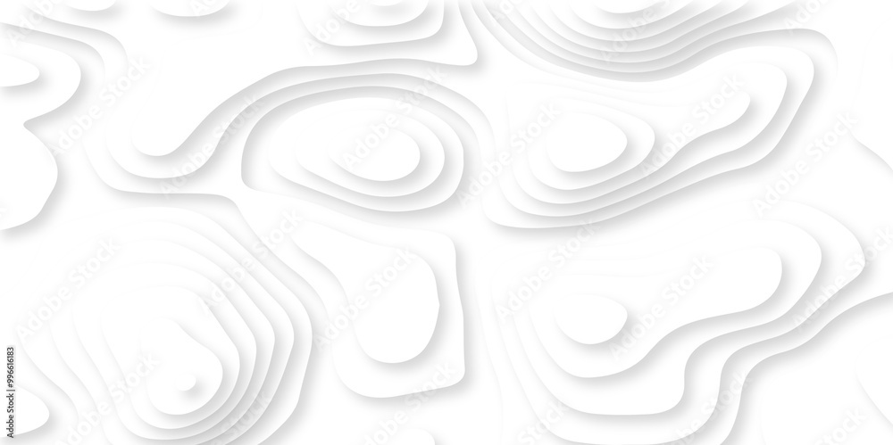 White papercut abstract realistic wavy layer background, geometric minimal topography map light element shadow. modern wallpaper texture and 3d realistic design use for banner flyers, posters. White papercut abstract realistic wavy layer background, geometric minimal topography map light element shadow. modern wallpaper texture and 3d realistic design use for banner flyers, posters.