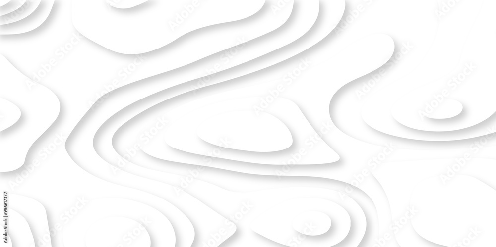 White papercut abstract realistic wavy layer background, geometric minimal topography map light element shadow. modern wallpaper texture and 3d realistic design use for banner flyers, posters. White papercut abstract realistic wavy layer background, geometric minimal topography map light element shadow. modern wallpaper texture and 3d realistic design use for banner flyers, posters.