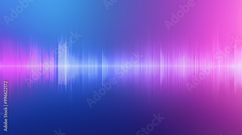 Neon Soundwave: Abstract audio waveform visualization with vibrant blue and purple hues, perfect for music, technology, and energy themes. 