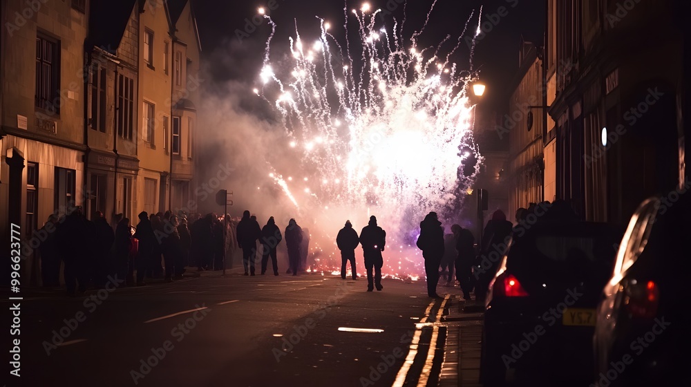 Commemorative Date, Guy Fawkes Night, Abstract Image, Texture, Pattern Background, Wallpaper, Cover and Screen for Smartphone, PC, Laptop, 9:16 and 16:9 Format