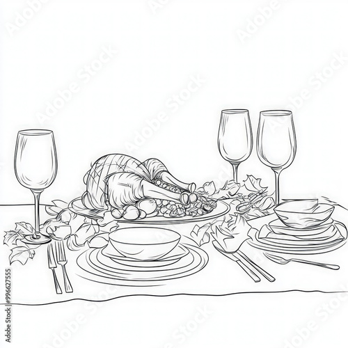 A festive Thanksgiving dinn...
