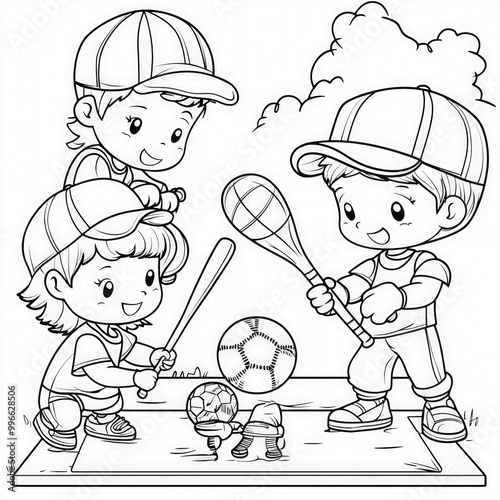 A group of children playing...