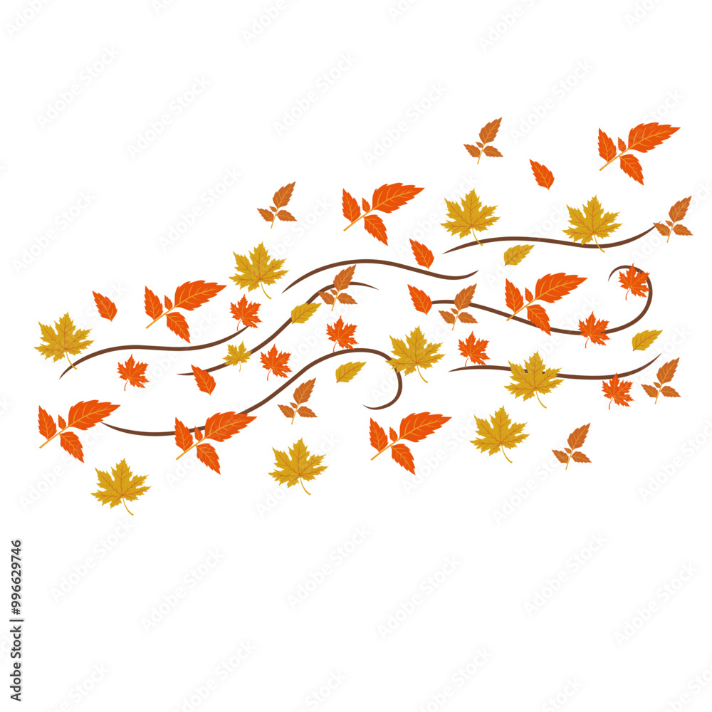 custom made wallpaper toronto digitalVector Wind Blowing Autumn