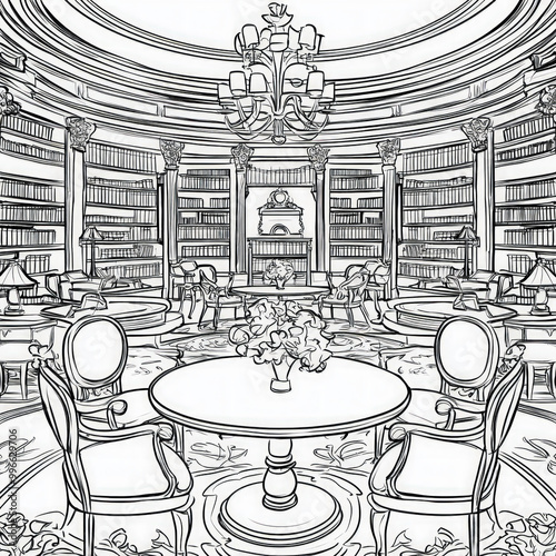 A magical library filled wi...