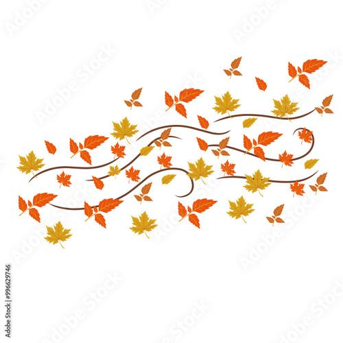 Wallpaper Mural Vector Wind Blowing Autumn Torontodigital.ca