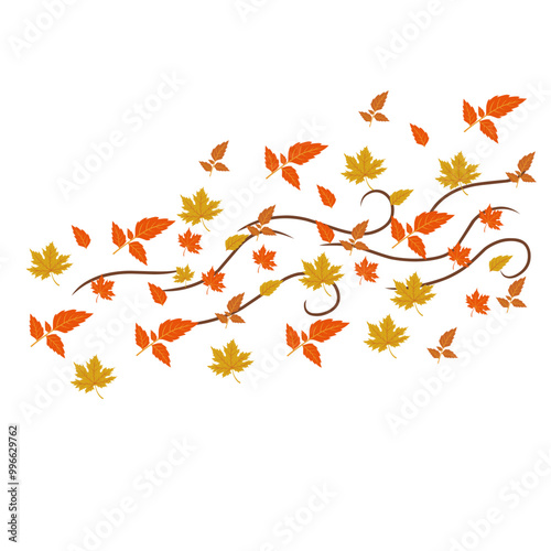 Wallpaper Mural Vector Wind Blowing Autumn Torontodigital.ca
