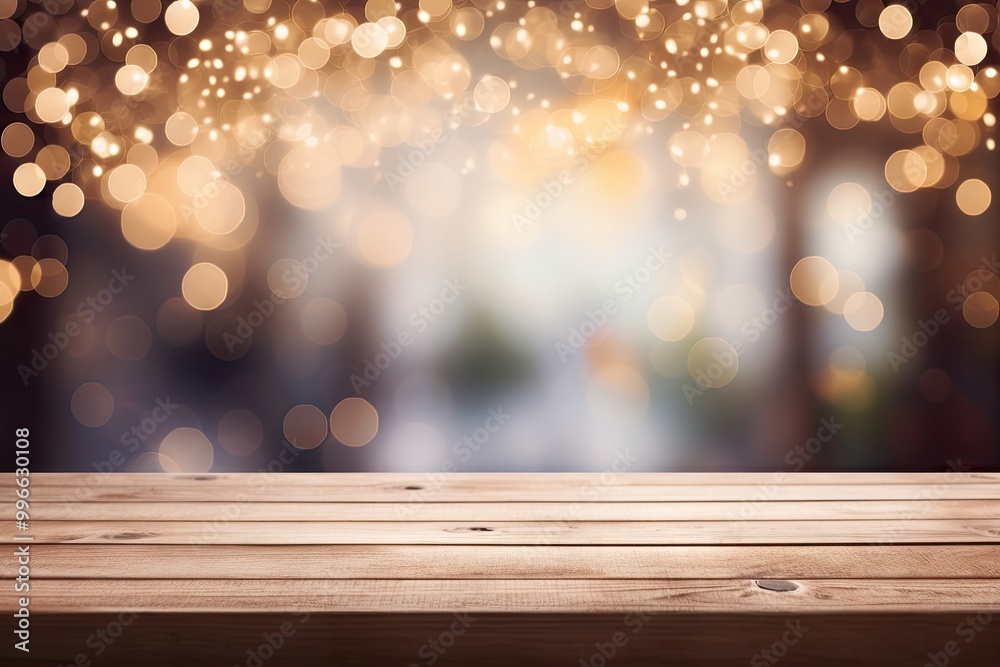 Wooden table light backgrounds christmas. Wooden table light backgrounds christmas.