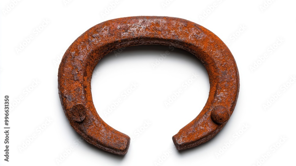 Close-up of a rusty horseshoe, symbolizing good luck and rustic charm. Ideal for vintage or country-themed projects. Close-up of a rusty horseshoe, symbolizing good luck and rustic charm. Ideal for vintage or country-themed projects.