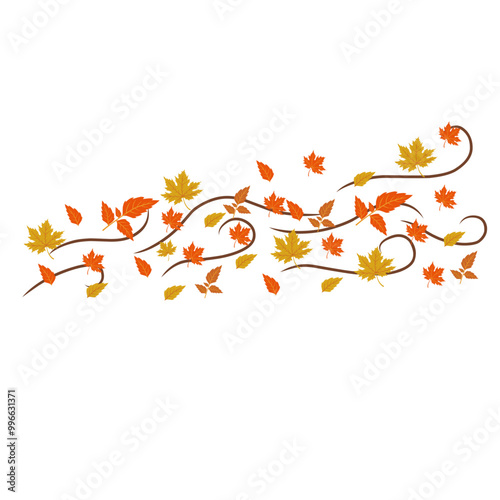 Wallpaper Mural Vector Wind Blowing Autumn Torontodigital.ca