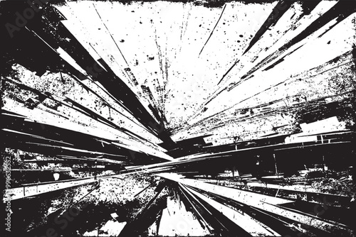 Abstract Black and White Vector Illustration Background Texture