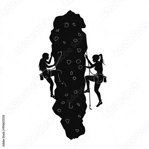 Climbing Wall Silhouette, I...