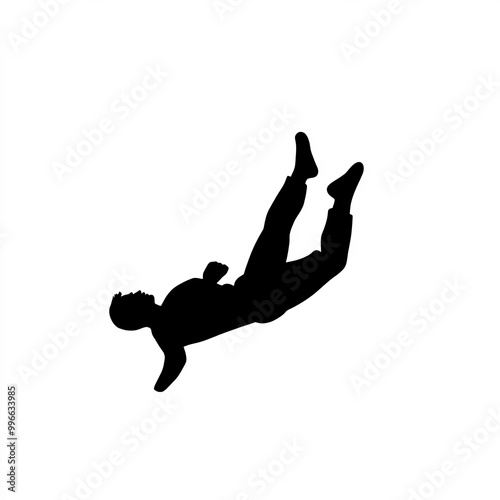 Man Falling Silhouette, Ill...