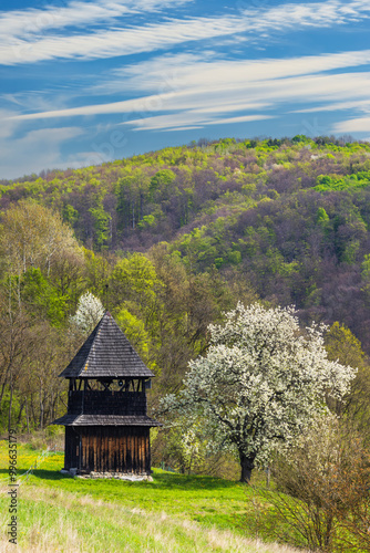 Belfry near Church of St. Martin, Cerin, Polana, Slovakia photo