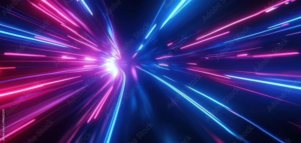 Dynamic light streaks in pink and blue with a dark background Dynamic light streaks in pink and blue with a dark background