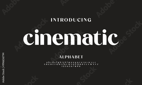 Cinematic Creative font. Modern abstract digital tech font. Logo creative font, type, technology, movie, digital, music, movie. Fonts and illustration in vector format.