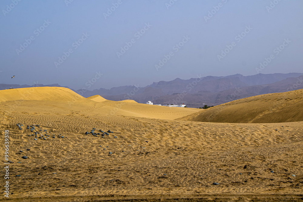 Fototapeta premium Walking on Maspalomas Beach, Gran Canaria