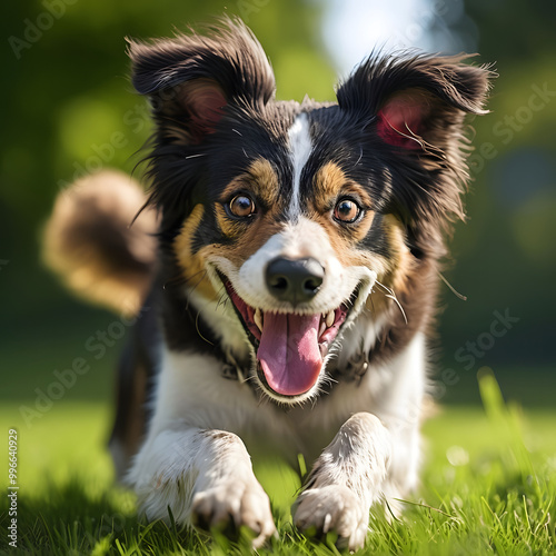 border collie puppy on grass