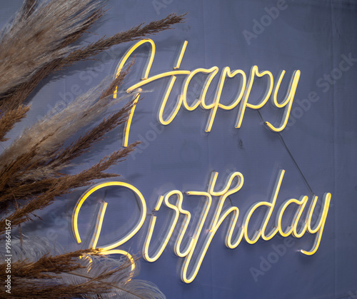 Happy bithday decoration at a birthday party event in Lagos