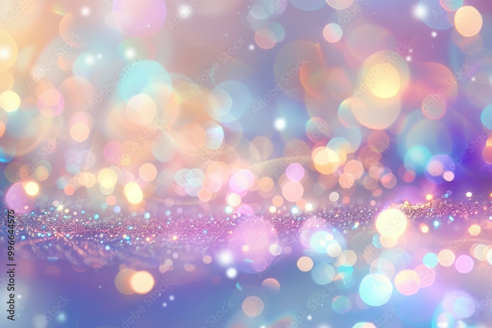 A colorful abstract background with bokeh lights, creating a dreamy and magical atmosphere. Main colors are pastel shades. A colorful abstract background with bokeh lights, creating a dreamy and magical atmosphere. Main colors are pastel shades.