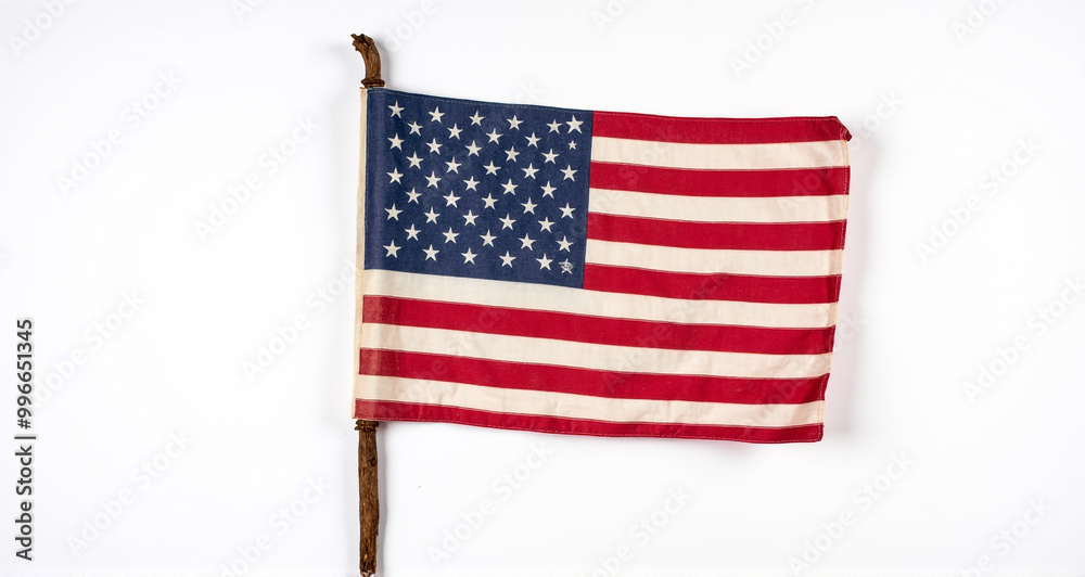 Fototapeta premium american flag isolated on white