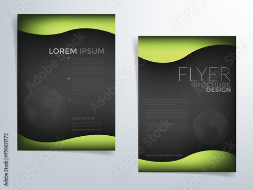 Header flyer business brochure vector graphic with space for text and message design
