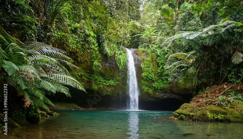 Tropical Waterfall in Vanuatu