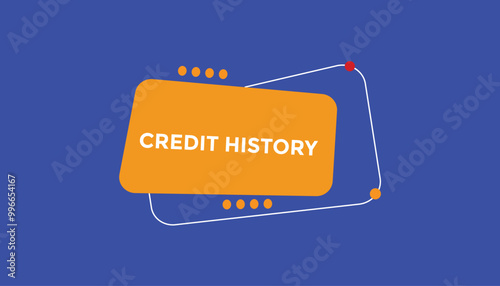 Credit history button web banner templates. Vector Illustration 

