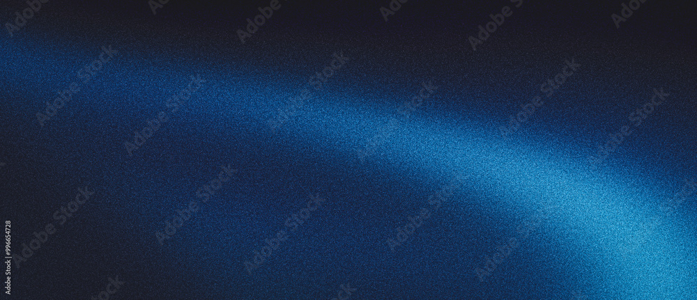 Obraz premium Blue grainy background, dark abstract noise texture poster, banner header cover backdrop design