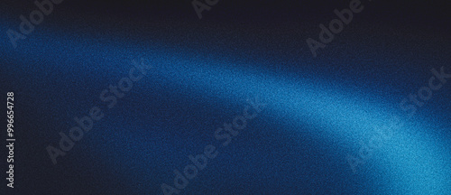 Fototapeta Naklejka Na Ścianę i Meble -  Blue grainy background, dark abstract noise texture poster, banner header cover backdrop design