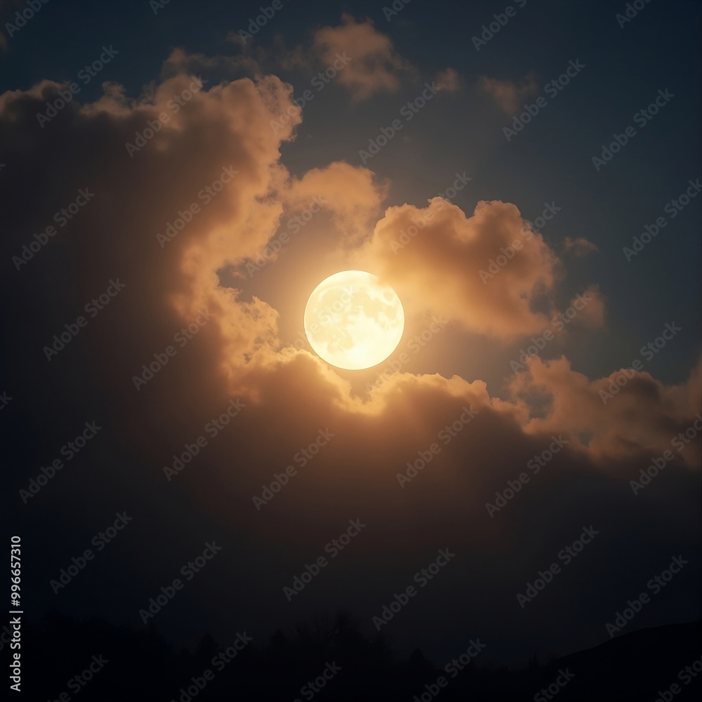 Fototapeta premium moon and clouds