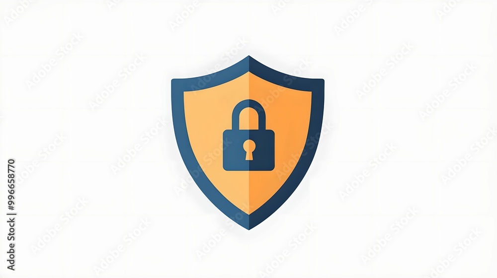 Secure Data Protection Icon with Lock and Shield, security, privacy, technology, design Secure Data Protection Icon with Lock and Shield, security, privacy, technology, design