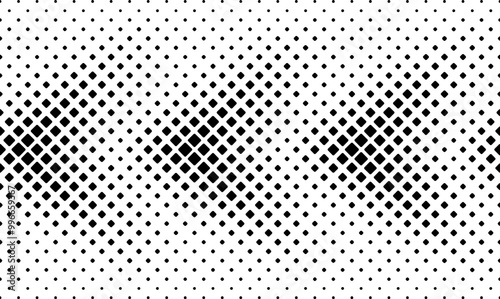Geometric pattern of black figures on a white background.Seamless in one direction.Option with a SHORT fade out.Scale method.