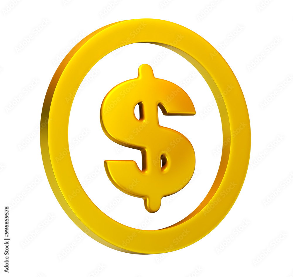 Golden dollar sign 3d on png transparent background. Golden dollar sign 3d on png transparent background.