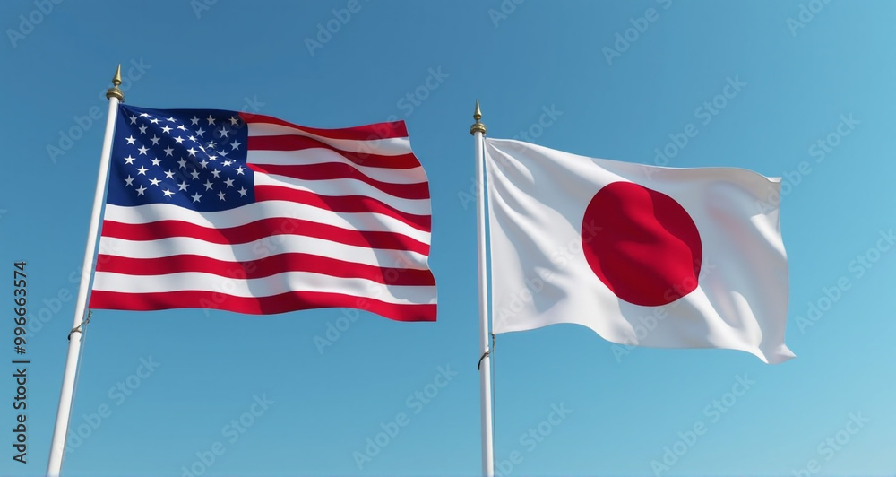 Fototapeta premium american flag in the wind