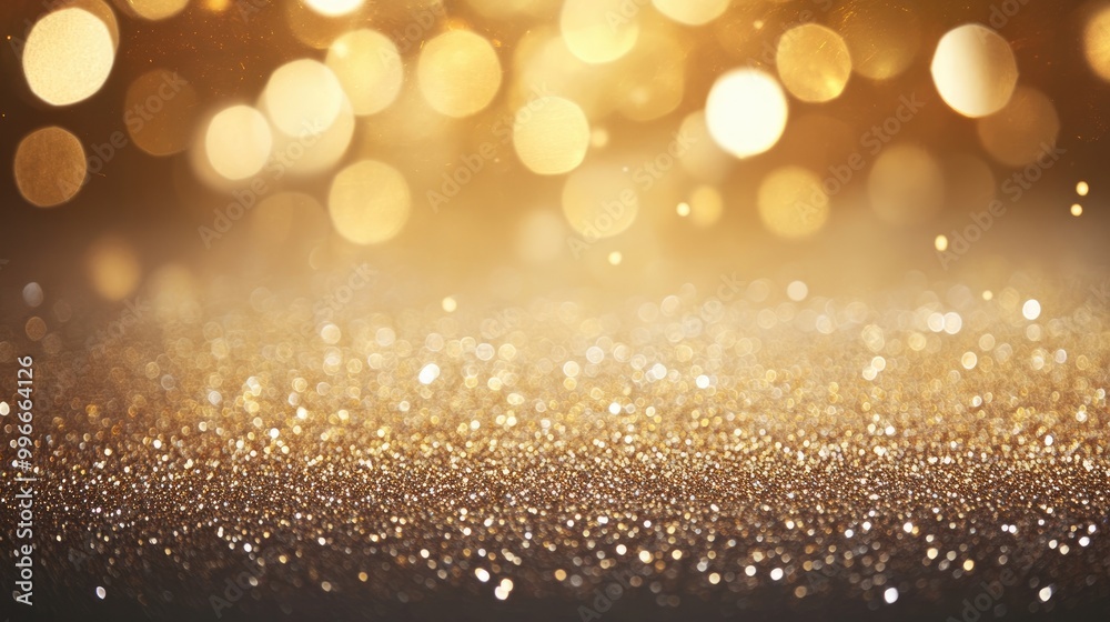 A shimmering gold glitter backdrop featuring a row of sparkling gold glitter A shimmering gold glitter backdrop featuring a row of sparkling gold glitter