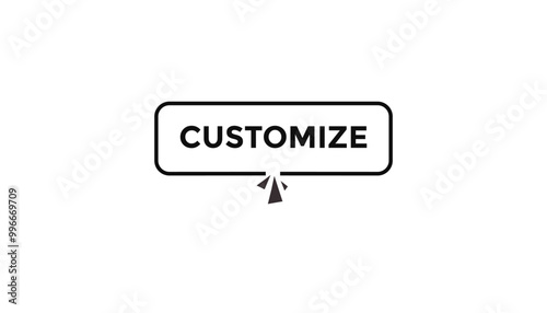 customize button web banner templates. Vector Illustration 
