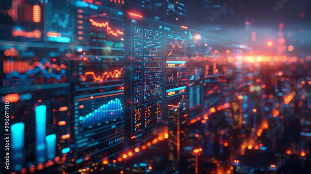 Data Analysis in Digital Interface with Vivid Colors Data Analysis in Digital Interface with Vivid Colors