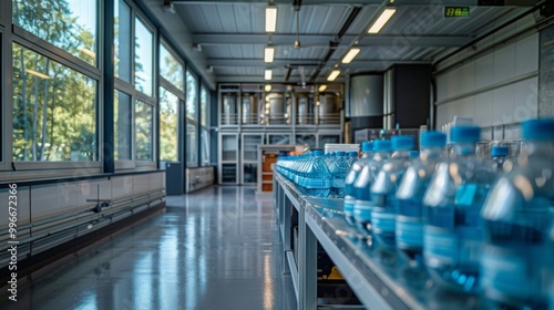 Modern Laboratory with Bottled Water Preparation Area