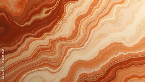 A warm liquid marble design featuring earthy tones of terracotta and cream, creating a cozy and inviting atmosphere. Ideal for home decor and artistic projects.