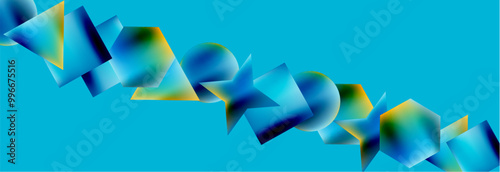 Fluid color geometric shapes abstract background. Vector Illustration For Wallpaper, Banner, Background, Card, Book Illustration, landing page