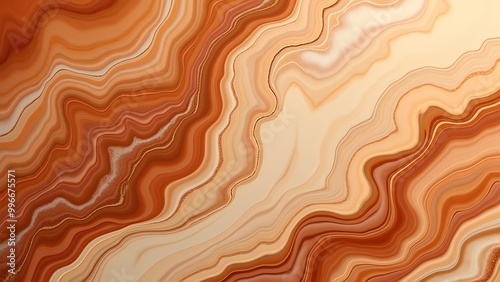 A warm liquid marble design featuring earthy tones of terracotta and cream, creating a cozy and inviting atmosphere. Ideal for home decor and artistic projects.