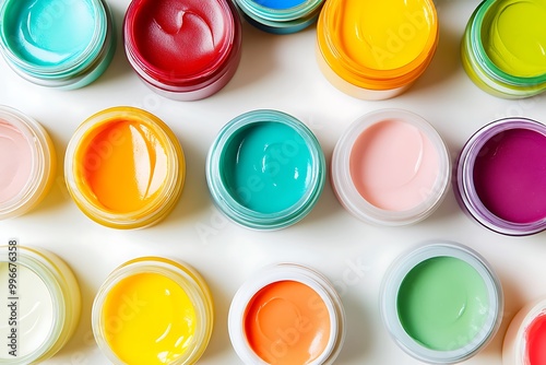 set of watercolor gouache