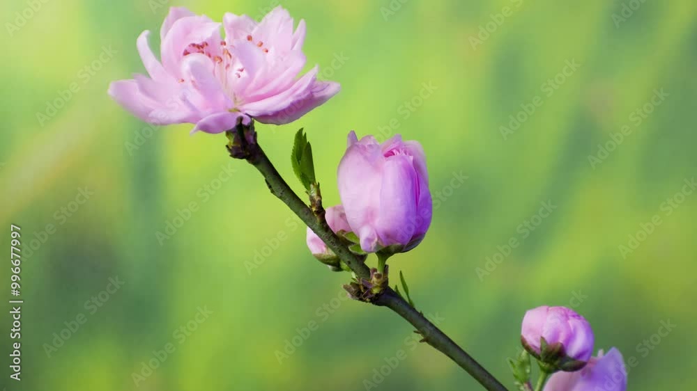 Time-lapse photography of peach blossoms Time-lapse photography of peach blossoms