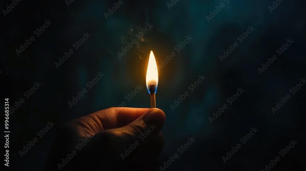 A lit match against a dark backdrop A lit match against a dark backdrop
