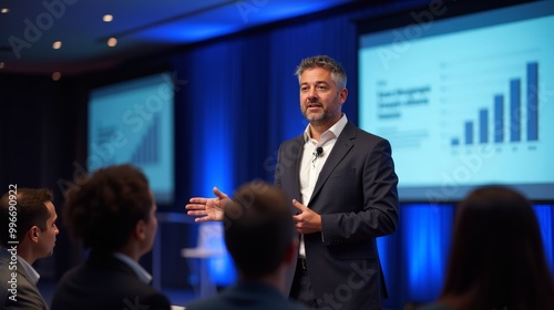 Professional Speaker at Business Conference: Engaging Presentation on Corporate Strategies and Leadership