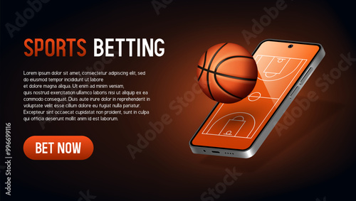 Sports betting banner. Banner for a website. Vector illustration.