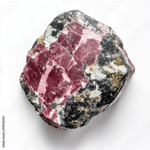 Eudialyte Crystal on Pure White Background photo